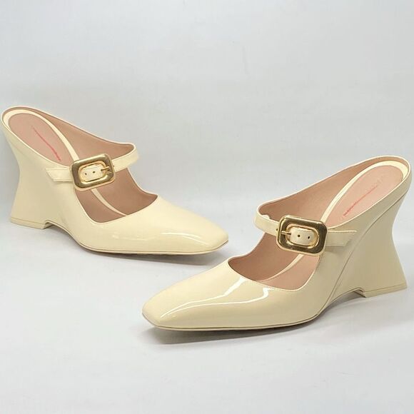 Bottega Veneta Comet Mary Jane Wedge Pumps size 37.5 - Picture 1 of 14